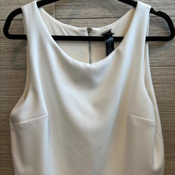 💗Chico's Black Label Cream One-Piece Sleeveless Flared Leg Jumpsuit - Picture 6 of 12